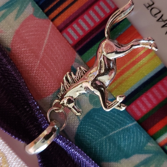 Bucking Horse Hair Ties  Serape Hair Ties Leaf Hair Ties Cowgirl Boots Vaquera - Picture 4 of 9